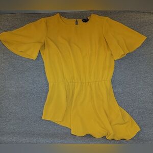 Beige by eci Womens blouse mustard yellow size L